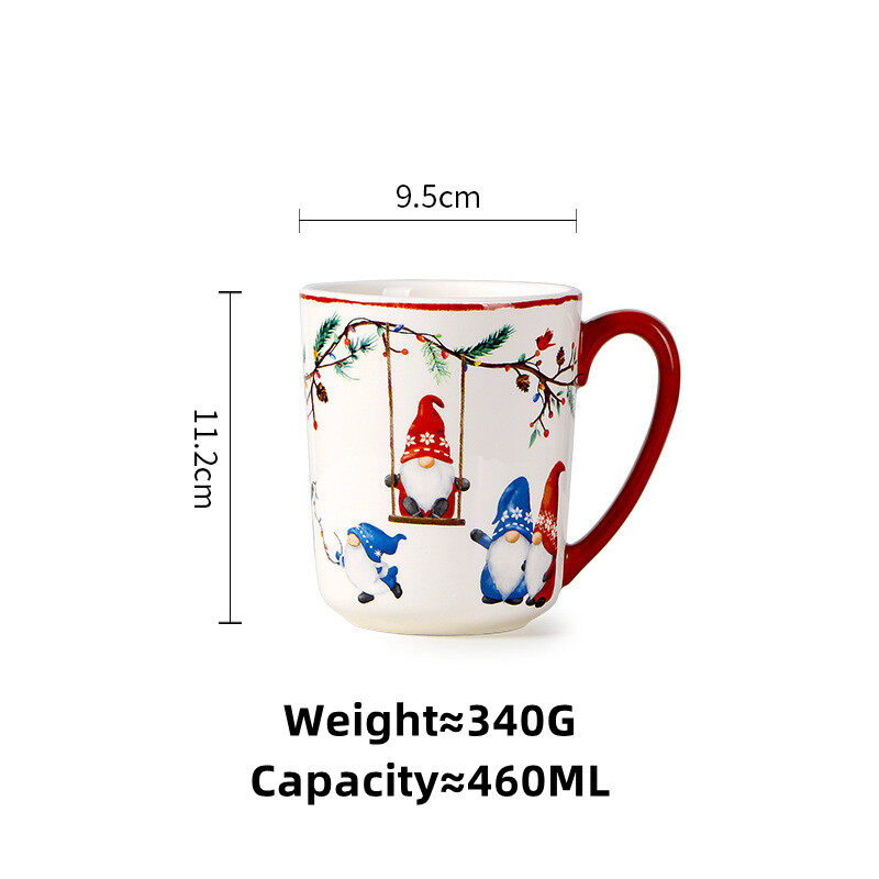 Omk dòng sản phẩm giáng sinh 460ml gốm cốc cà phê cốc Bộ đồ bàn ăn giáng sinh