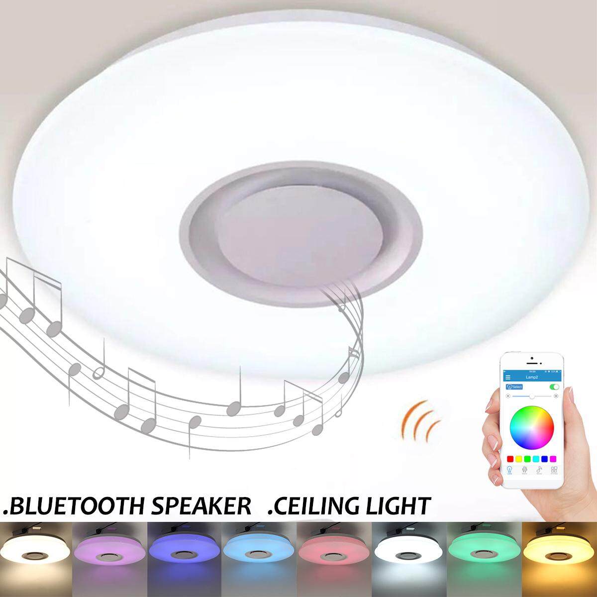 Tròn 36 W RGB Thông Minh Mờ ĐÈN LED Ốp Trần Bluetooth Âm Nhạc ỨNG DỤNG Bảng Điều Khiển Đèn AC85-265V