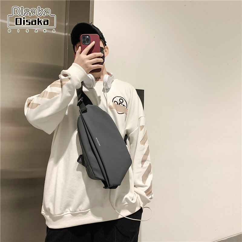 Disaka Crossbody Bags New trend men's chest bag fashion casual shoulder bag multifunctional waterproof messenger bag