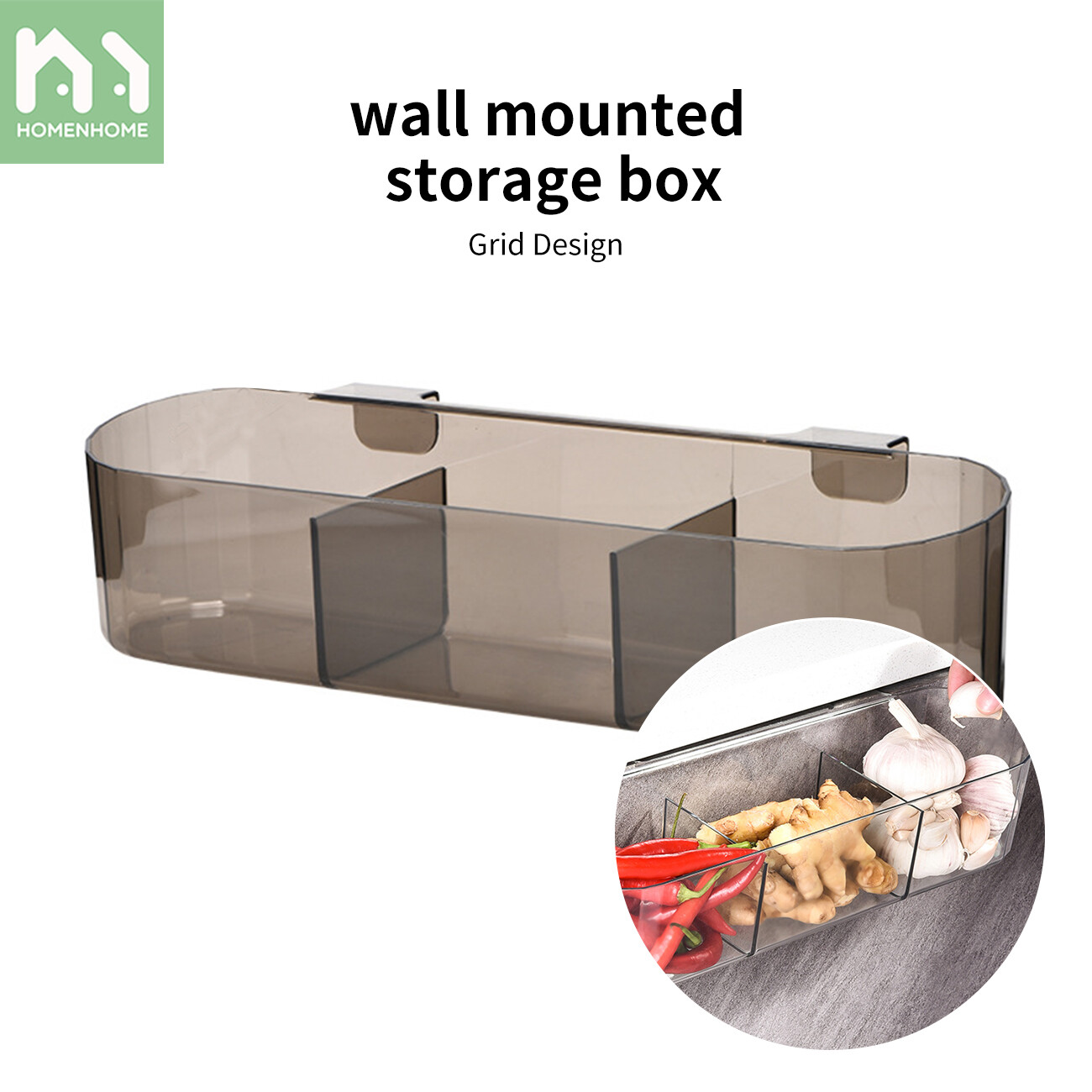 Homenhome Kitchen hanging rack for seasoning onion, ginger garlic special storage box vegetable baskets