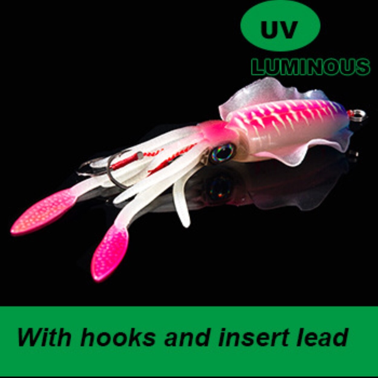 Spot Hot Sale Cross Border Hot Sale Uv Luminous Bionic Squid Sea Fishing Lure Deep Sea Boat Bait Lazada Ph