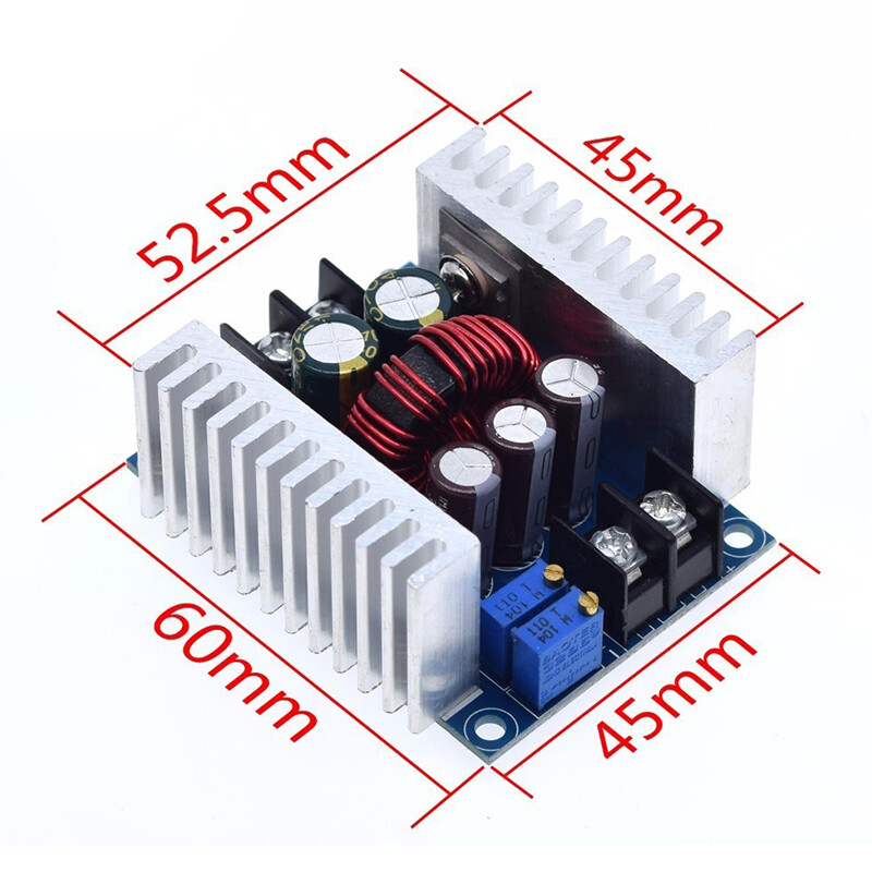 300W 20A DC-DC Buck Converter Step Down Module Constant Current LED Driver CC CV Adjustable Power Step Down Voltage Board 300W 20A DC-DC Buck Converter Step Down Module Constant Current LED Driver Power Step Down Voltage Module Electrolytic Capacitor