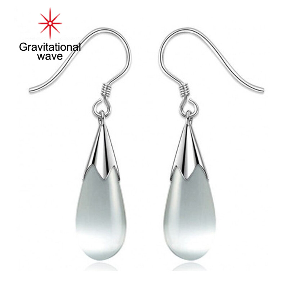 Gravitational wave Fashion Opal Waterdrop Hook Earrings Flower Leaf Earring Jewelry for Women Gift