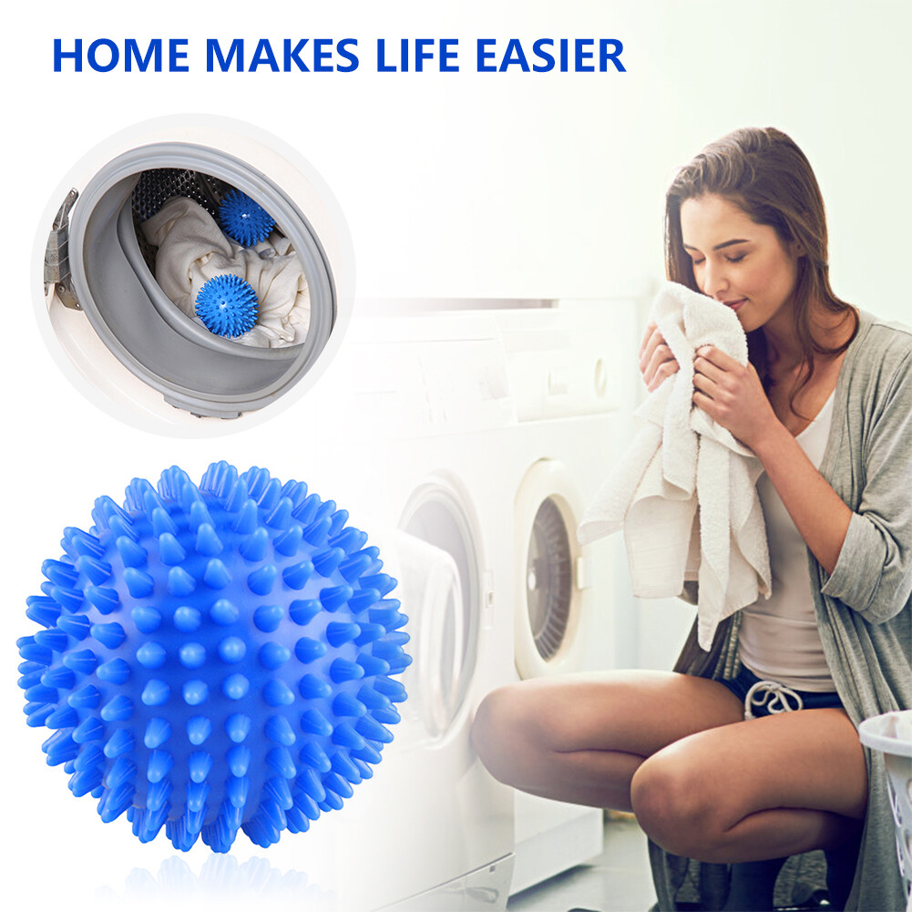 2 Quả Bóng Giặt 6.5Cm Dụng Cụ Vệ Sinh Tái Sử Dụng Bằng PVC, Phụ Kiện Máy Sấy Quần Áo
