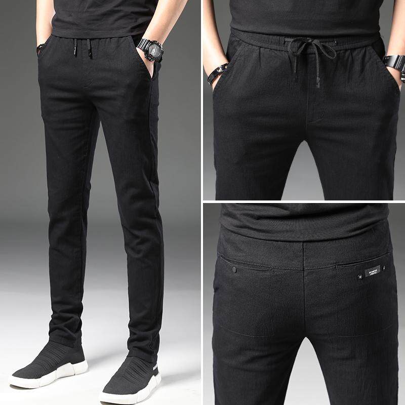 black slim slacks