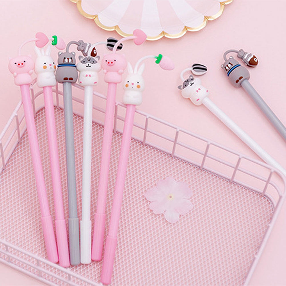 1Pc Creative Cute Animal Black 0.5mm Gel Pen Cartoon Signature Pen Stationery Gifts School Office Supply for Kids