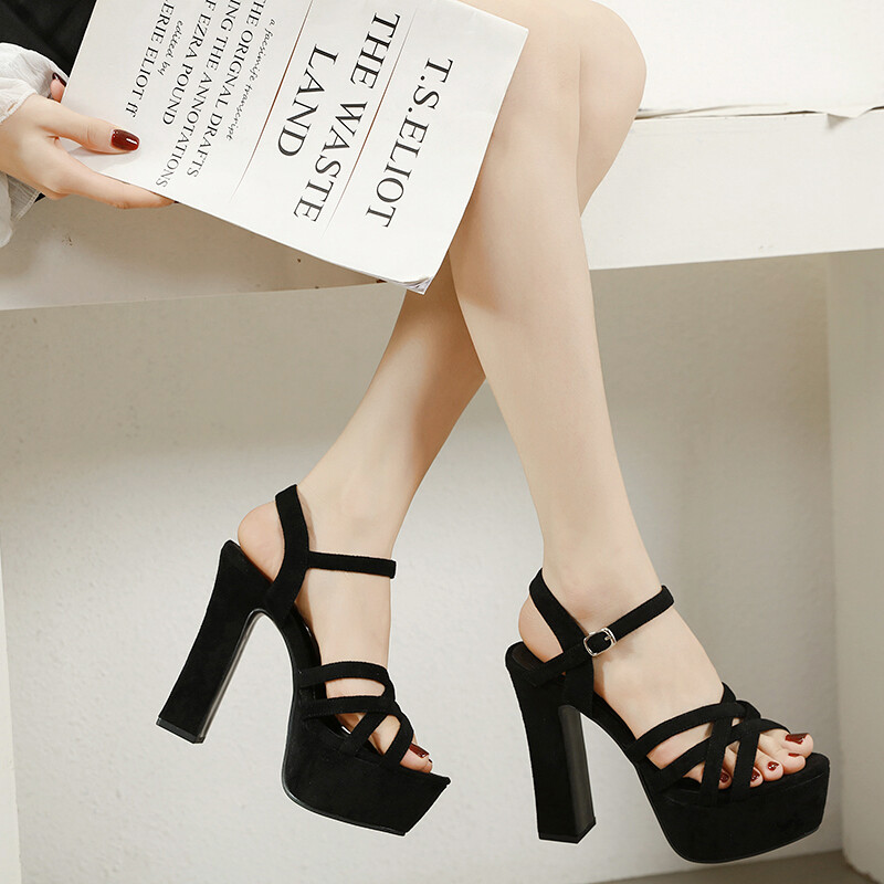 New and Fashion Women's Waterproof Platform Sandals 13CM Super High Heel Sandals