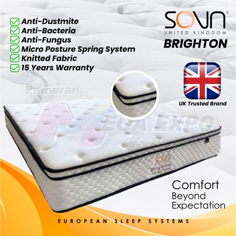 Ready Stock Sovn Brighton Spring Mattress 11 5inch Single Super Single Queen King Available Lazada