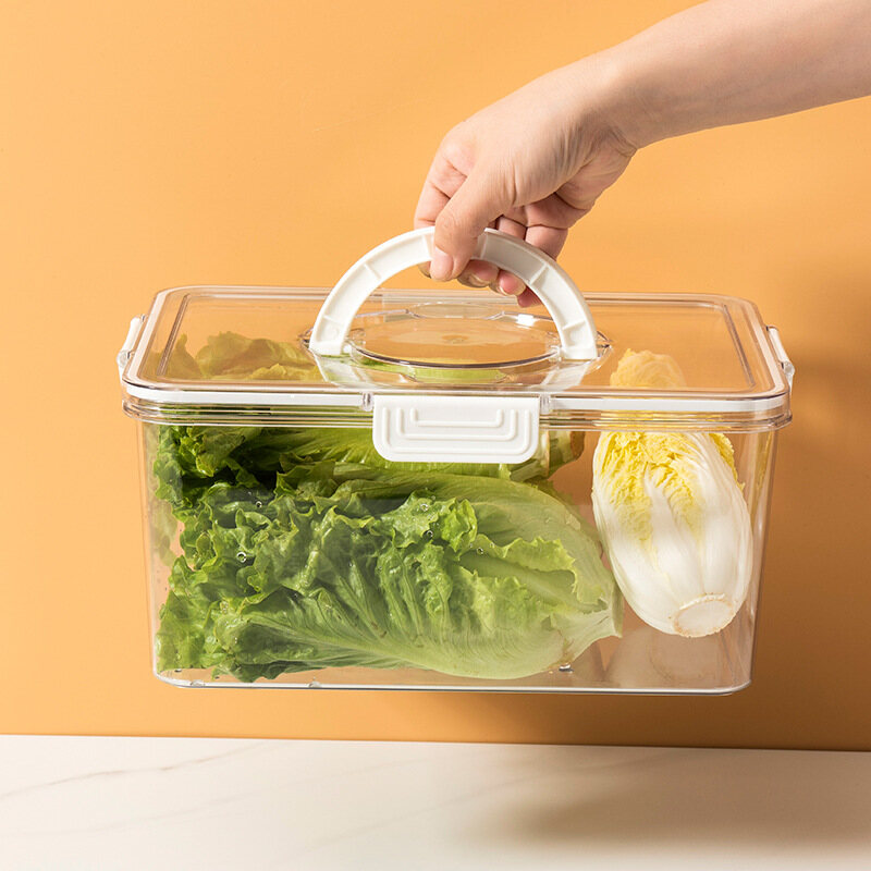 Kitchen refrigerator storage box, portable fresh-keeping box, refrigerator compartment sorting food, fruit, egg finishing storage box