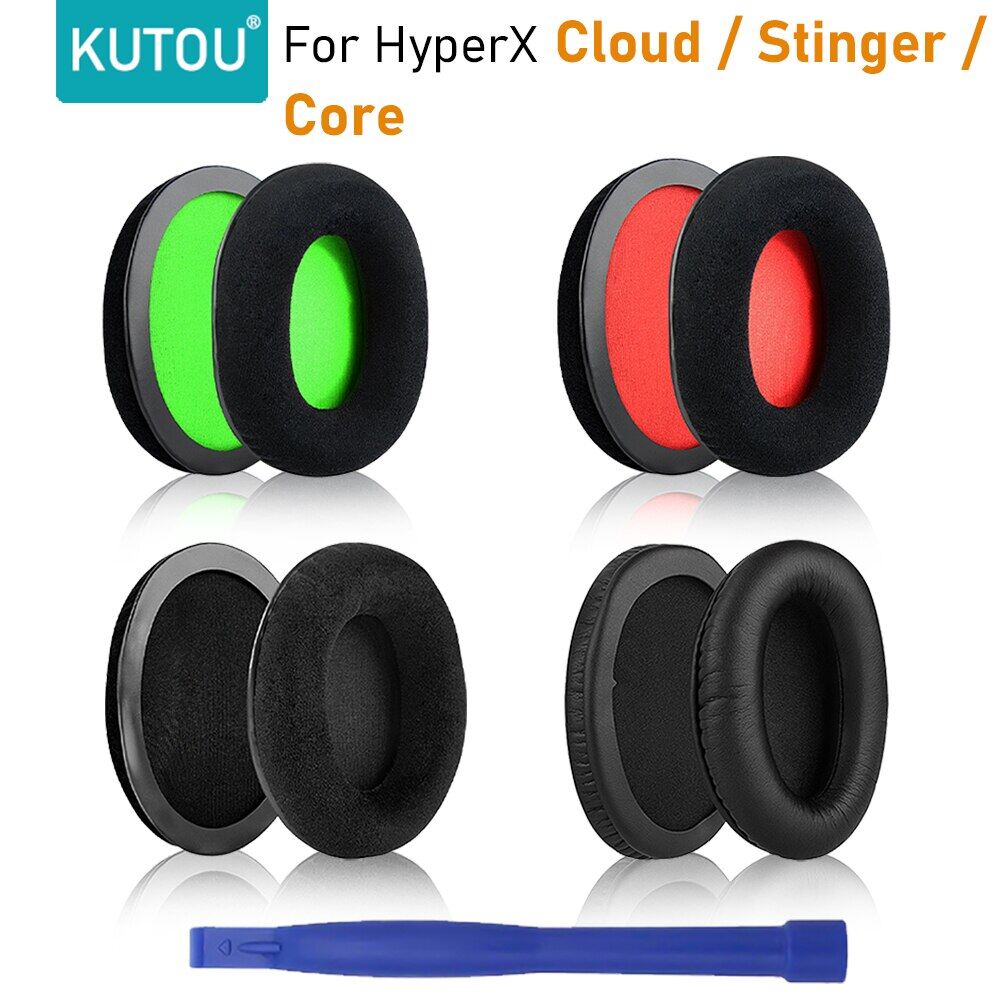 Kutou replacement earpads for kingston hscd khx-hscp hyperx cloud ii 2 stinger core soft protein ear pads cushion sponge cover