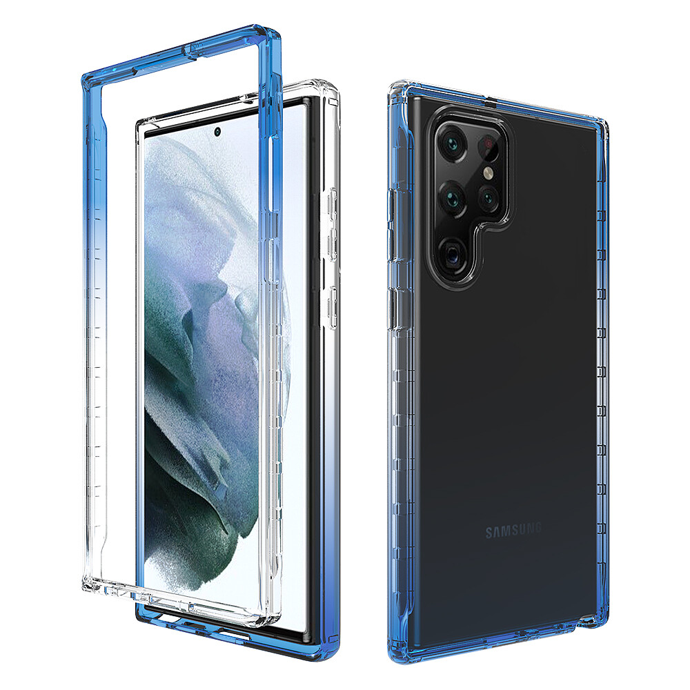 For samsung galaxy s24 ultra,s24 plus,s23 ultra,s23 plus,s22 ultra bumper case,full body rugged shockprooaf clear gradient soft tpu bumper case for s21/s21 plus/s21 ultra/s21 fe/s20 fe/s20 plus/s20 ultra/s20/s10 plus