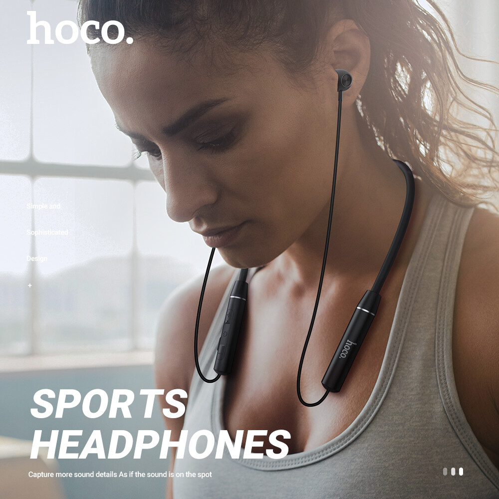 HOCO 100% Original ES53 Earphone Bluetooth 5.0 Wireless Headset Magnetic Neckband Sweat proof Headphone Sport Earbuds with Noise Canceling With Mic
