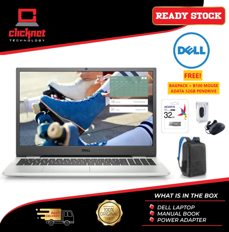 Dell Inspiron 15 3505 3050U42APU-W10 15.6 Laptop ( Athlon 3050U, 4GB, 256GB SSD, ATI, W10 ) BLACK / SILVER Malaysia