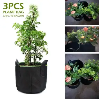 3pcs Fabric Plant Bags 3 5 7 10 Gallon Grow Smart Pots Root Garden 14 50 L 3pcs Fabric Plant Bags 3 5 7 10 Gallon Grow Smart Pots Root Garden 14 50 L