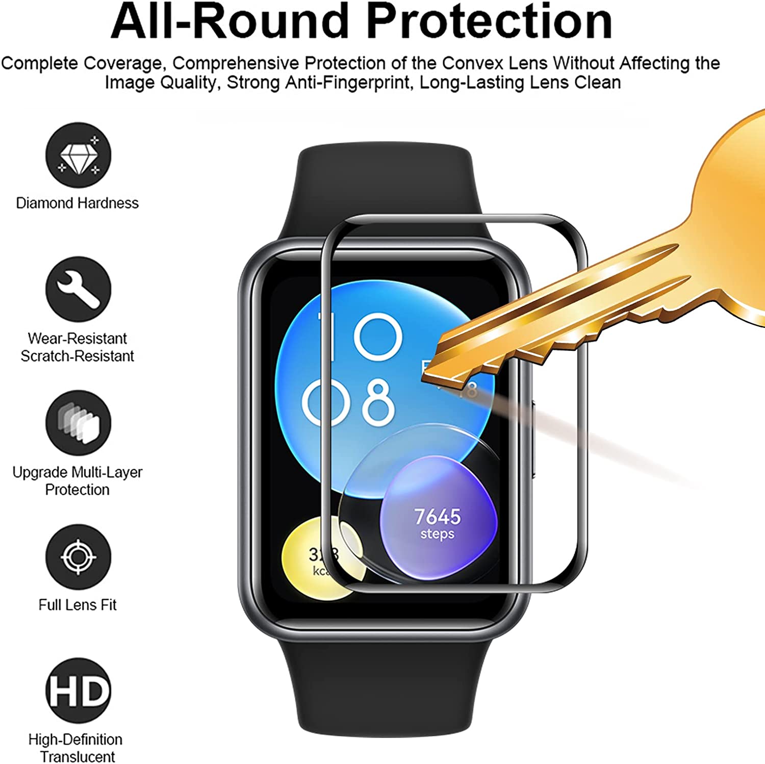 3D Protective Film for Huawei Watch Fit 2 Screen Protector