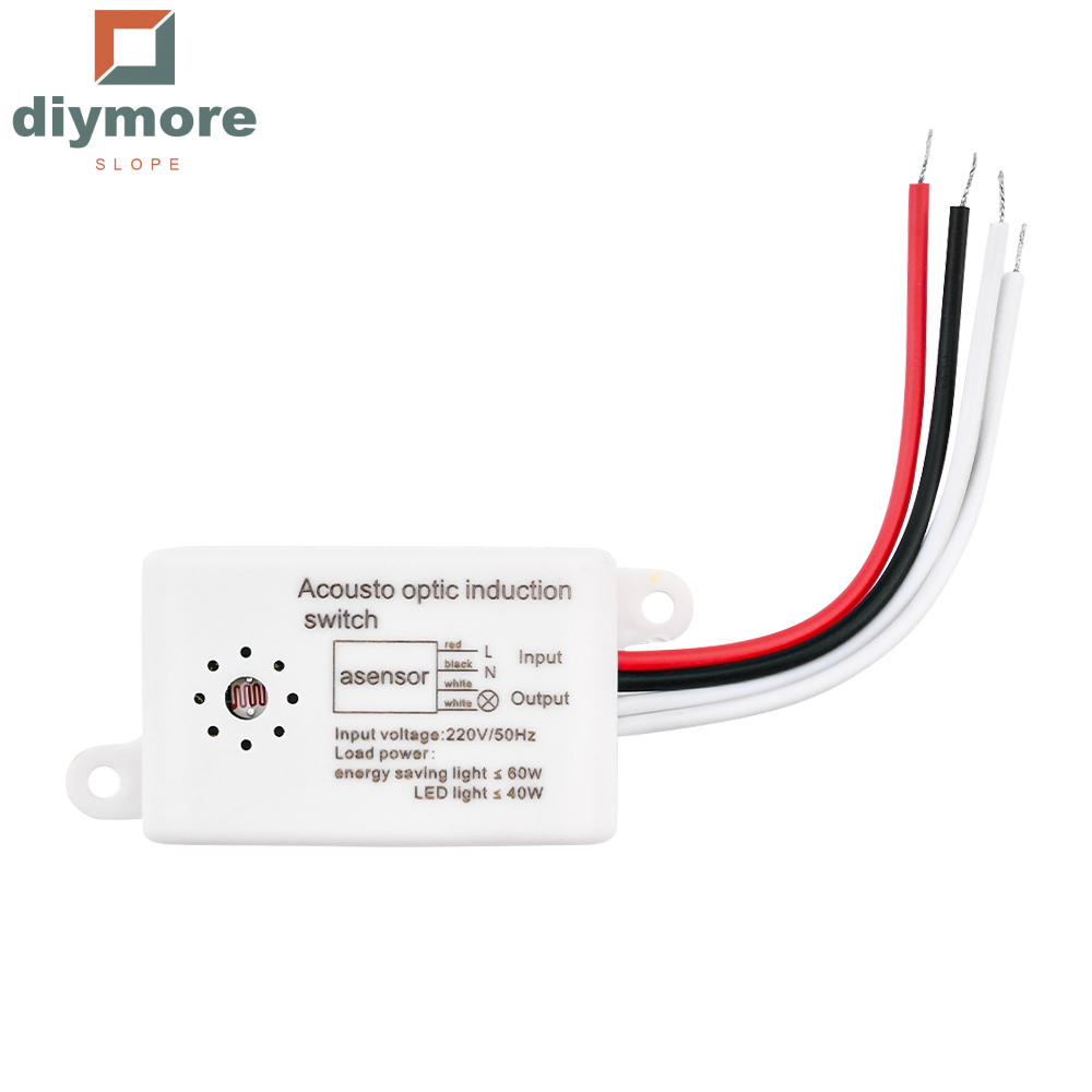 Ziqqucu Sound Activated Switch Voice Control Auto ON Off Light Switches 220V Indoor Sound and Light Control Sensor Switch