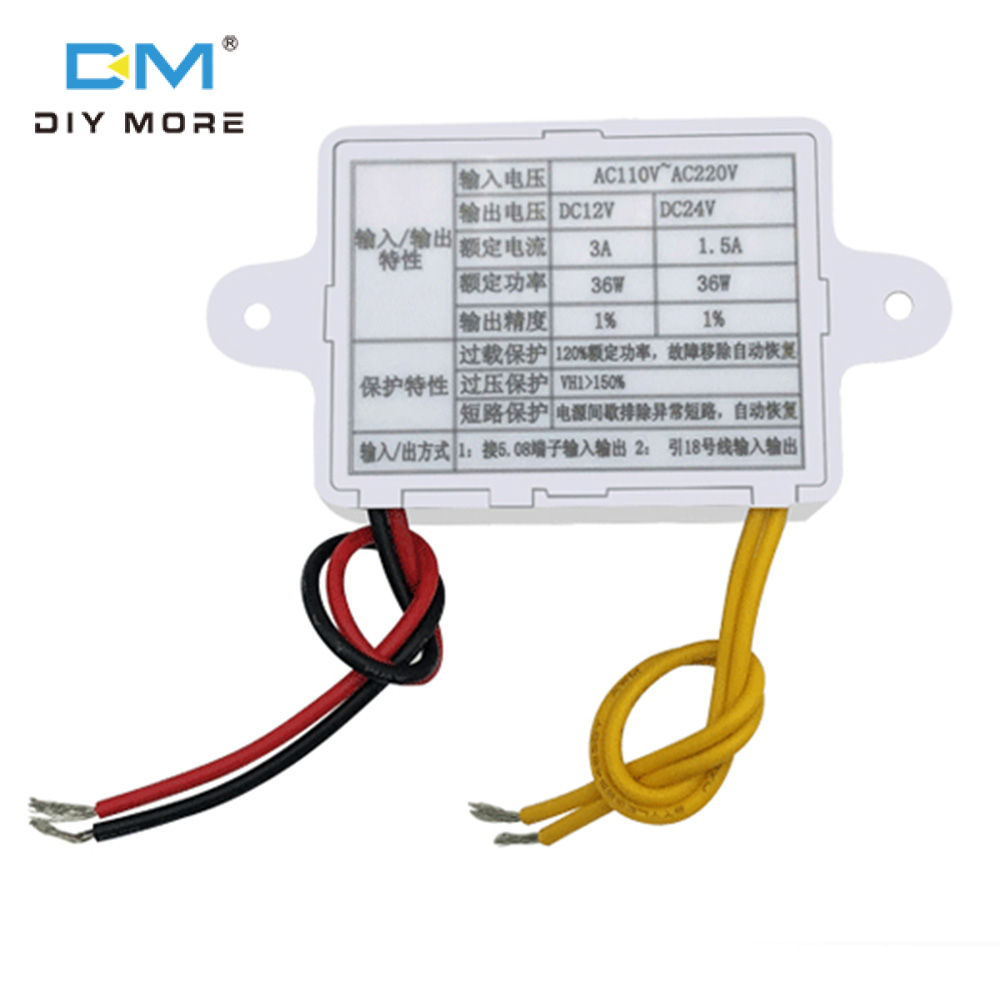 diymore Mô-đun Nguồn AC-DC Đầu Vào 100-240V Đầu Ra 220V Đến 12V 24V 3A 36W