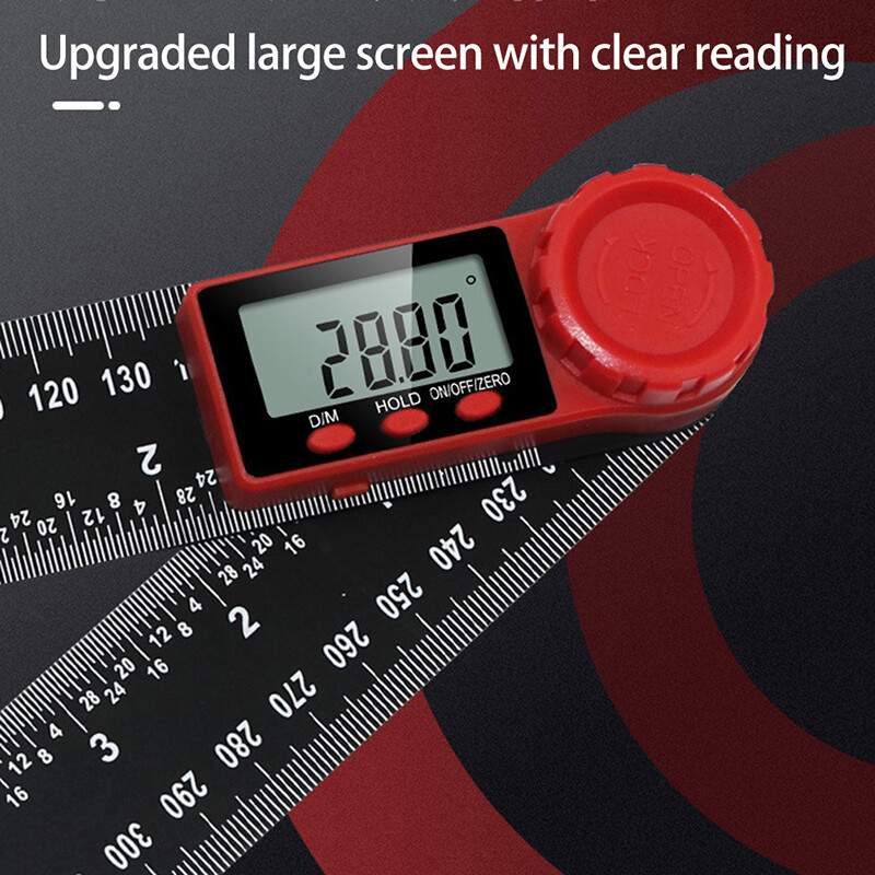 [Ready stock] KIPRUN 200mm Digital Protractor Ruler Inclinometer Goniometer Level Measuring Tool Electronic Angle Gauge Angle Ruler, 0-360