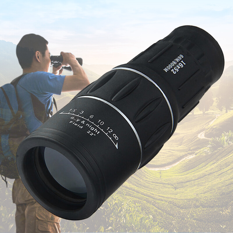 16X52 Dualโฟกัสตาข้างเดียวTelescope16xกล้องส่องทางไกล66M/8000Mกล้องส่องแบบHD