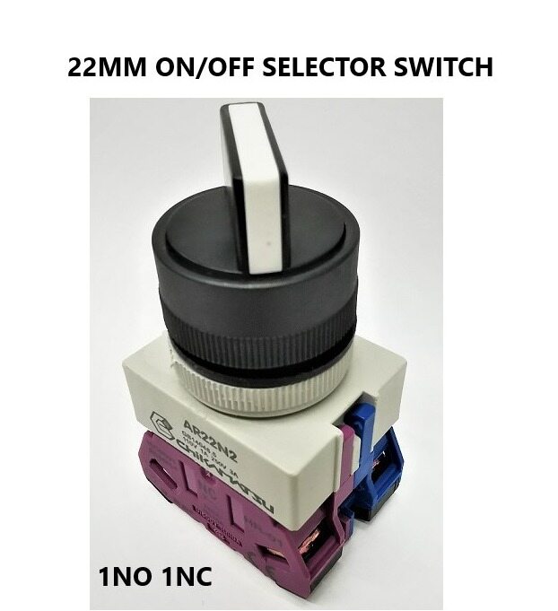 CHIKAMATSU AR22N2 22MM ON/OFF SELECTOR SWITCH (1NO1NC) | Lazada