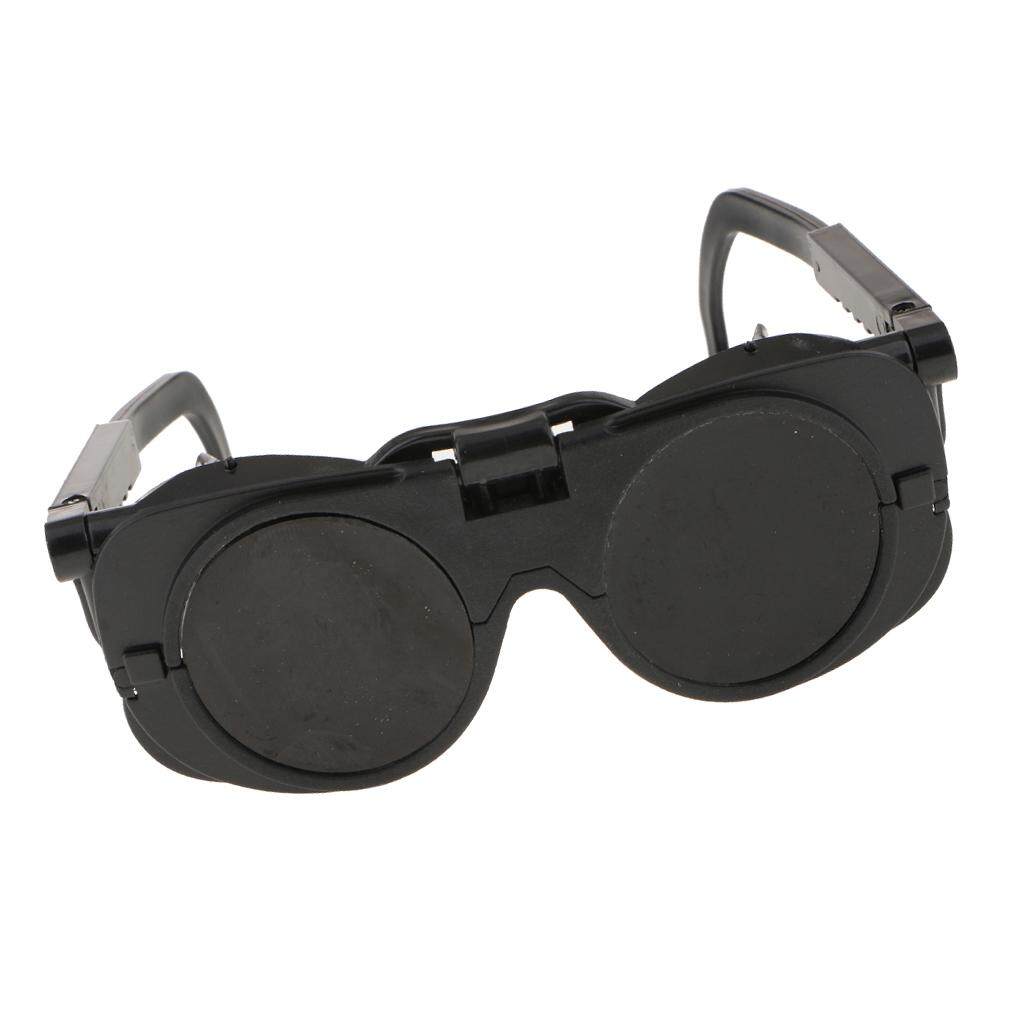 TWO Pair New Welding Cutting Welders Goggles Glasses Flip Up Dark Green Lenses