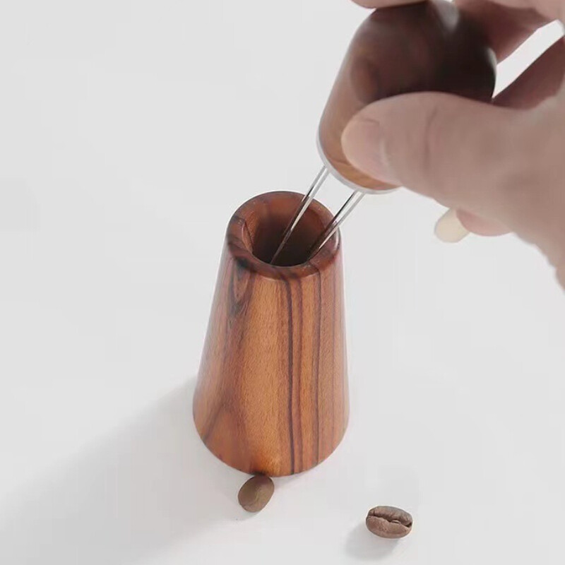【i Cafilas】[WDT] Dụng Cụ Bằng Gỗ WDT Cào Và Đứng Phân Phối Espresso