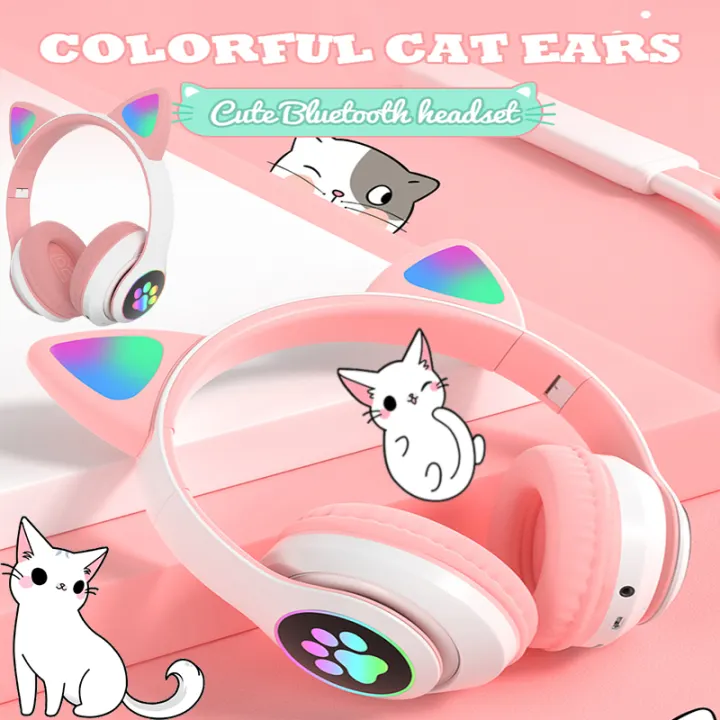 rgb cat ear headphones