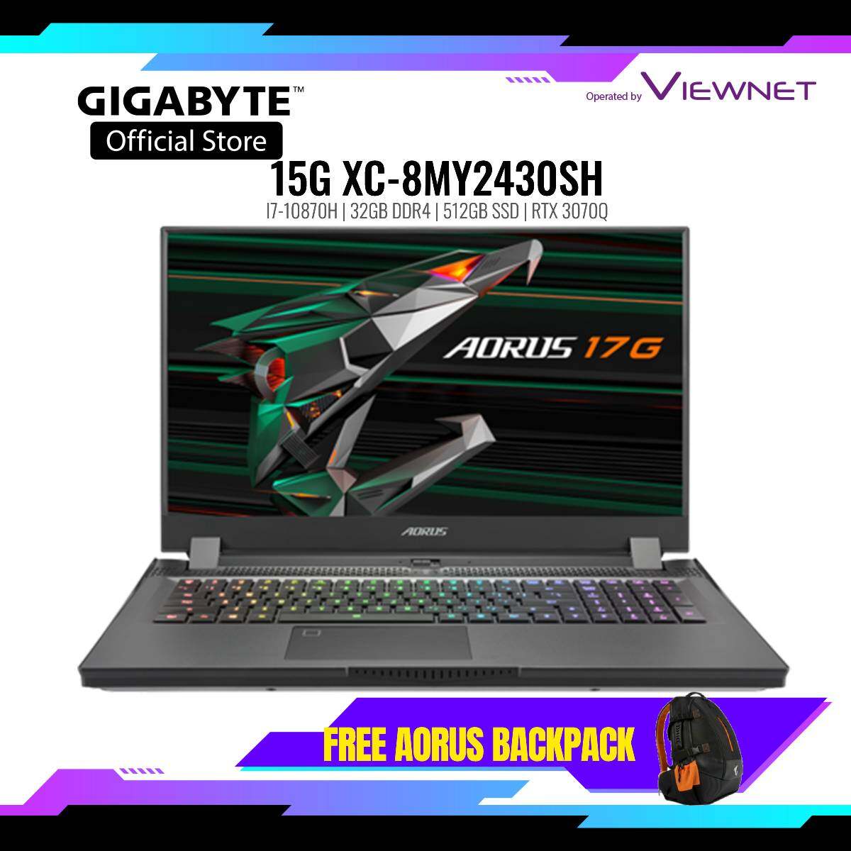 GIGABYTE AORUS 15G XC-8MY2430SH GAMING LAPTOP (I7-10870H/32GB