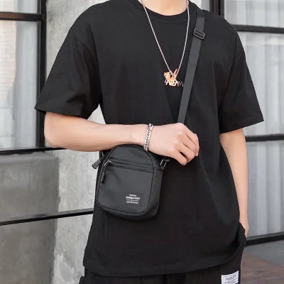 Socute Hot selling Men Nylon Crossbody sling bag Male Sling bag Small Korean Korea Style 4 zip