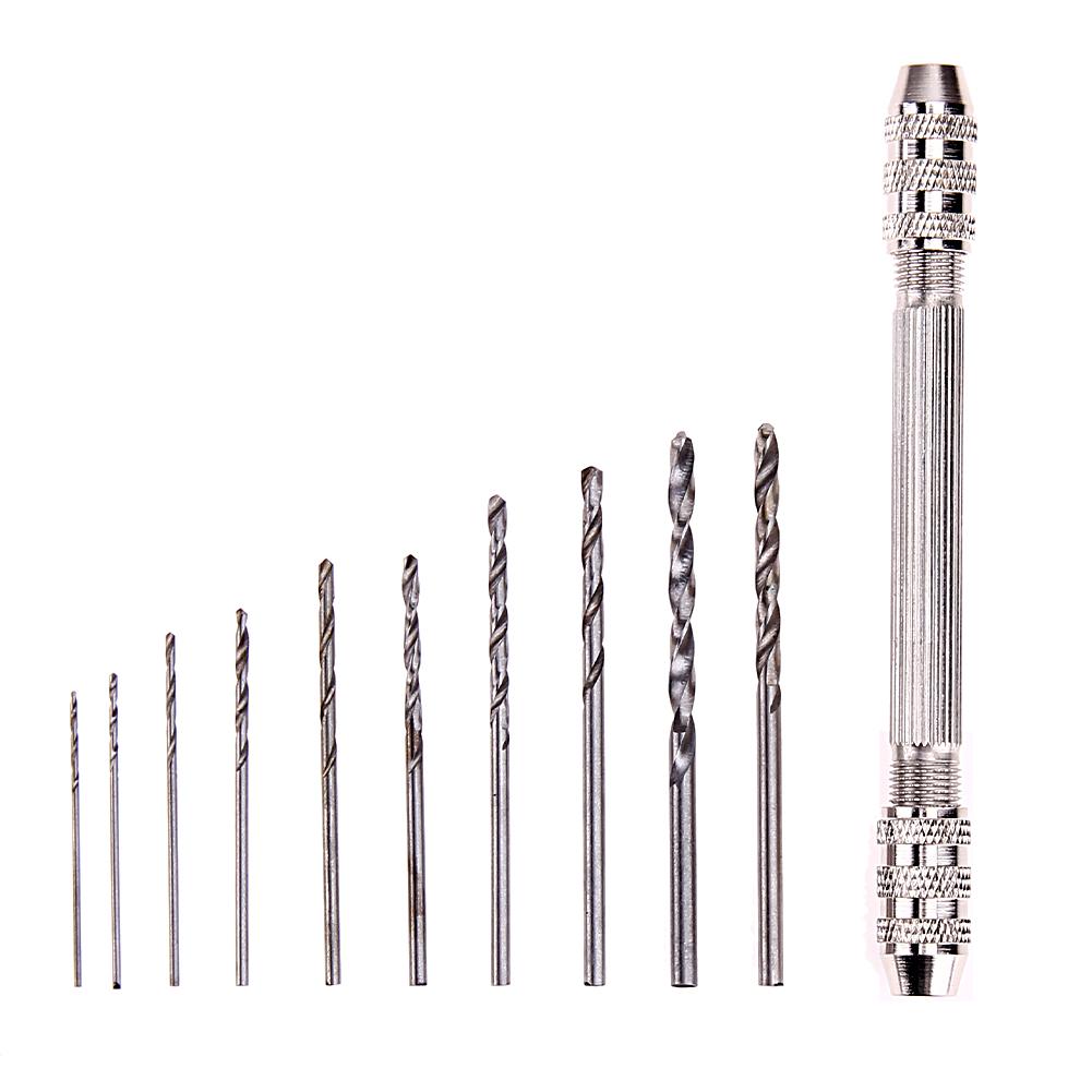 0.5-3.2mm Mini Manual Aluminum Hand Drill Chuck Twsit Micro Drill Bit Tool