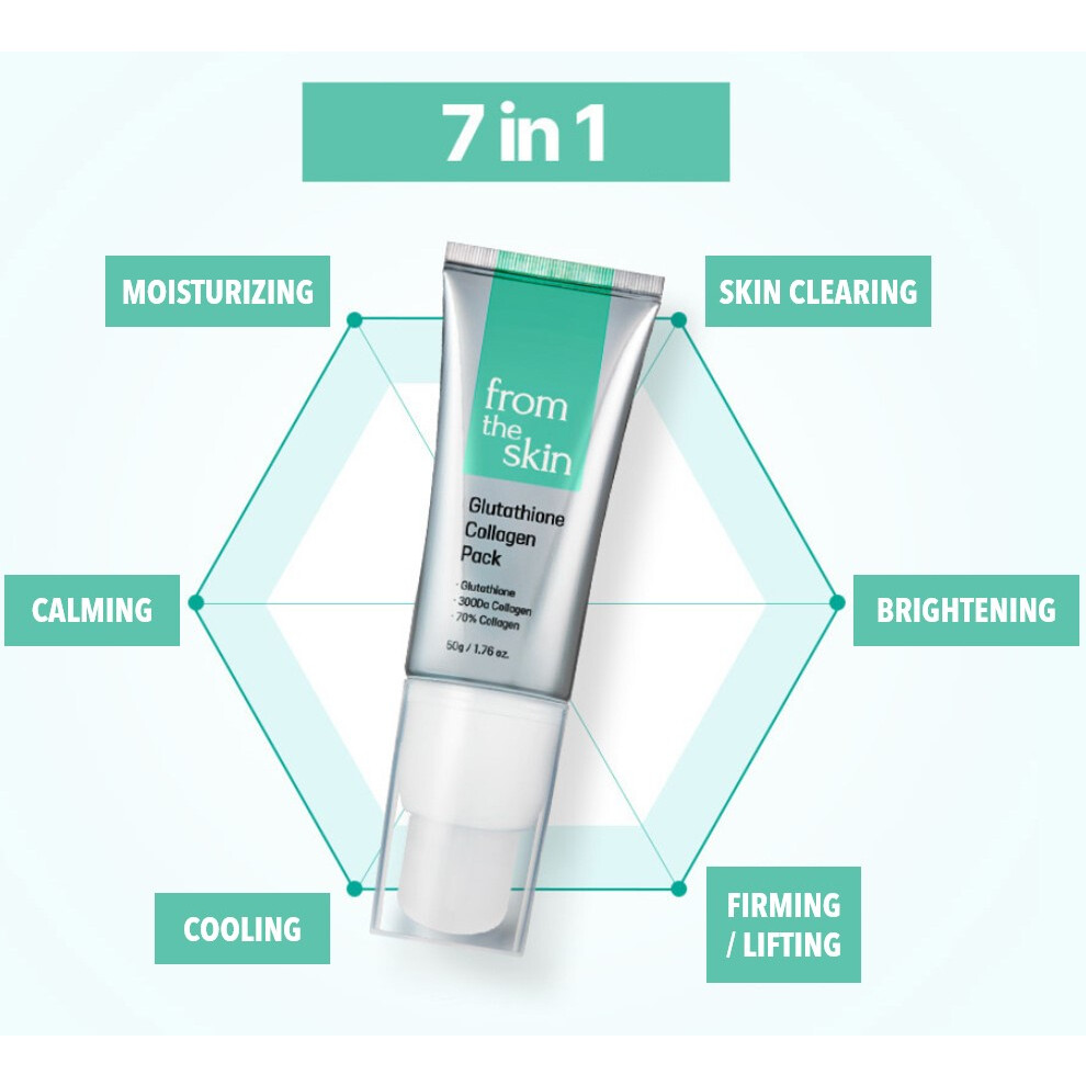 READY TO SHIP] FROM THE SKIN (BIOMOA) GLUTATHIONE COLLAGEN PEEL OFF PACK  5g*5 TRIAL KIT | Lazada PH