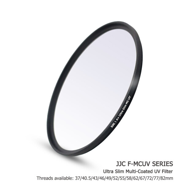Ống kính máy ảnh JJC bộ lọc siêu mỏng Bộ lọc UV nhiều lớp phủ 0,03 kính quang học 12 lớp sợi phủ đường kính 37-82mm truyền ánh sáng 99,5 trên