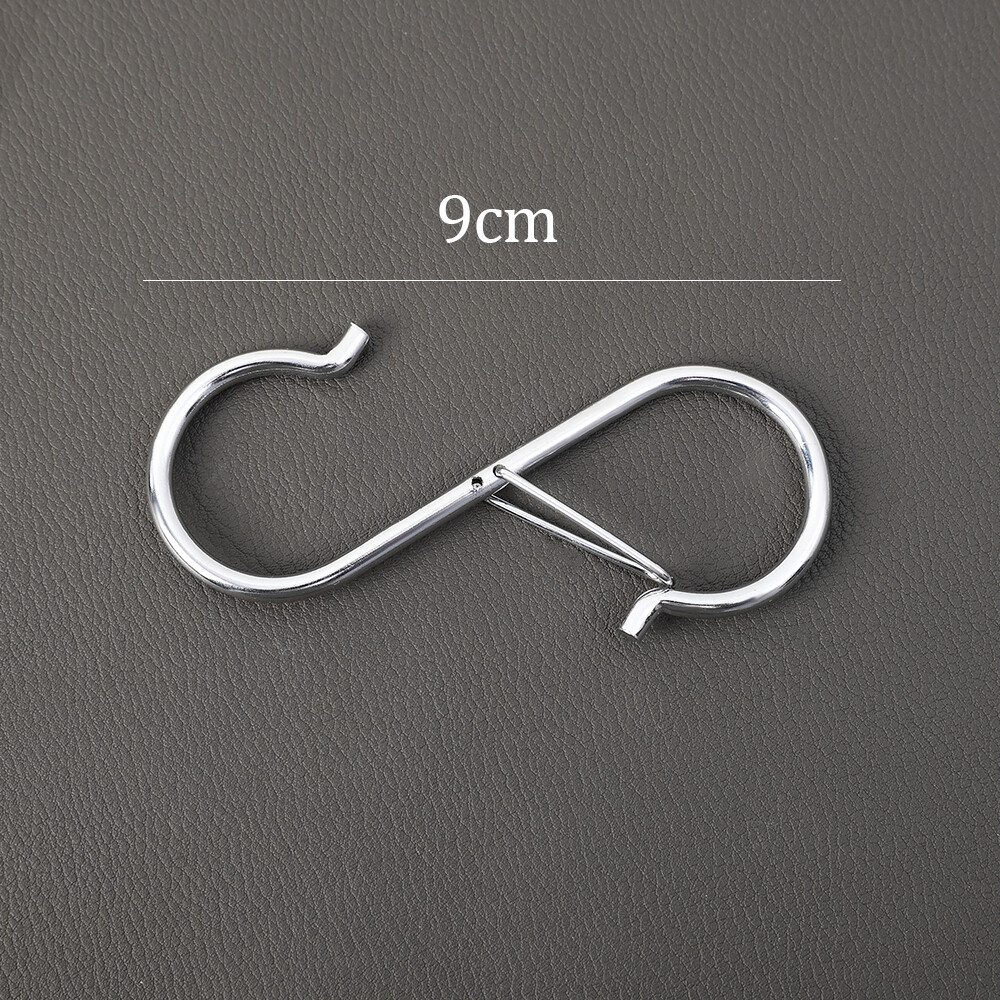 Polocat 5pcs Metal Windproof S-Shaped Hooks Multi-functional Kitchen Bathroom Clothing Hanger Clasp Holders Household Organizer Hooks