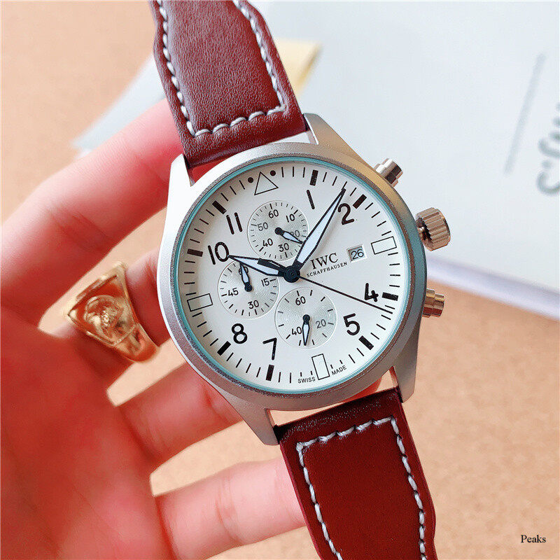 Original IWCs Watch Full Function Quartz Watches Mens Womens Fashion Casual Chronograph Watches Genuine Leather Wristwatch Man Luxury Top Brand Waterproof Watch Malaysia
