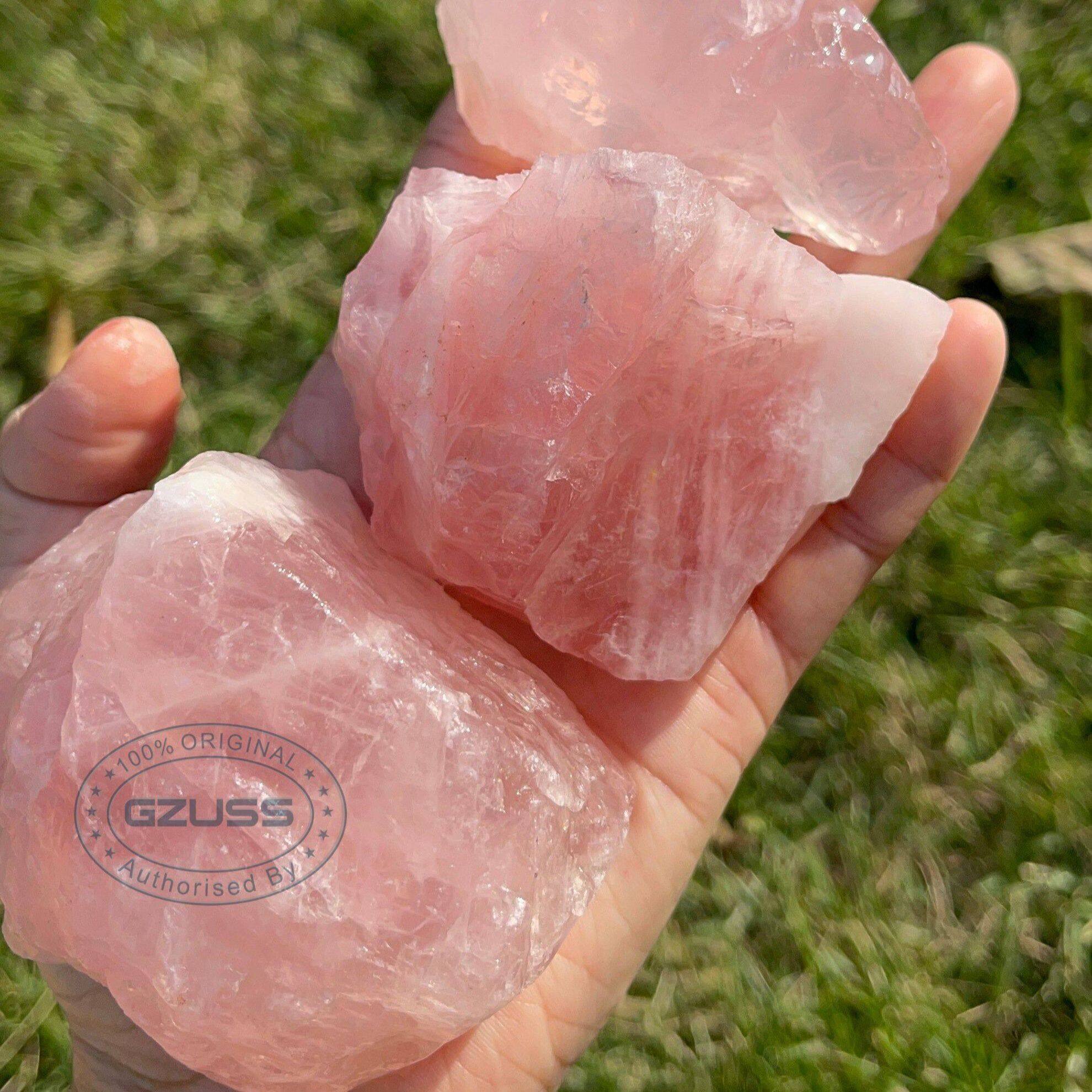 Đá tự nhiên thô thạch anh hồng thô