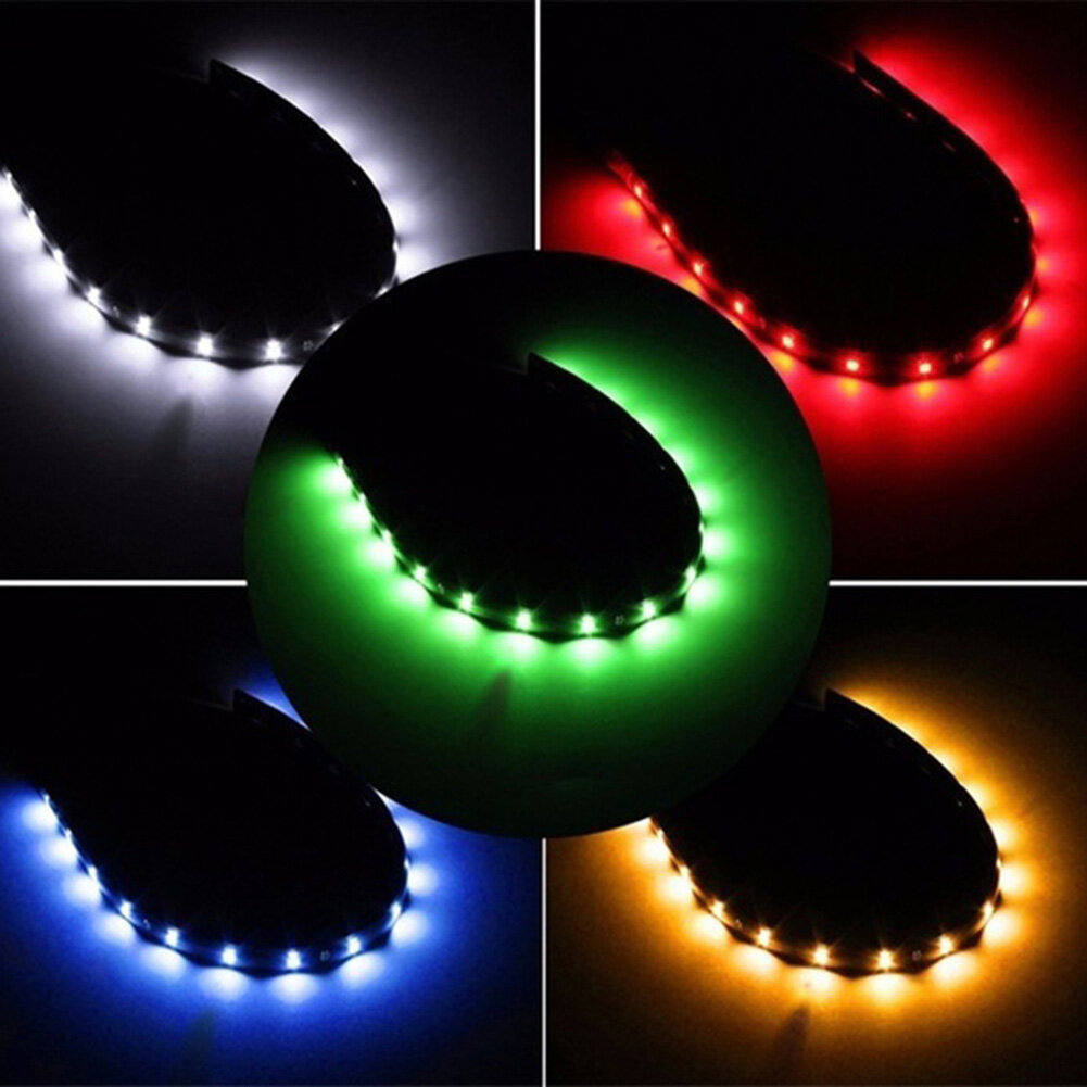 JaneDream 2Pcs 30cm 12 LED Light 3528 SMD LED Strip Light Waterproof Car Decor