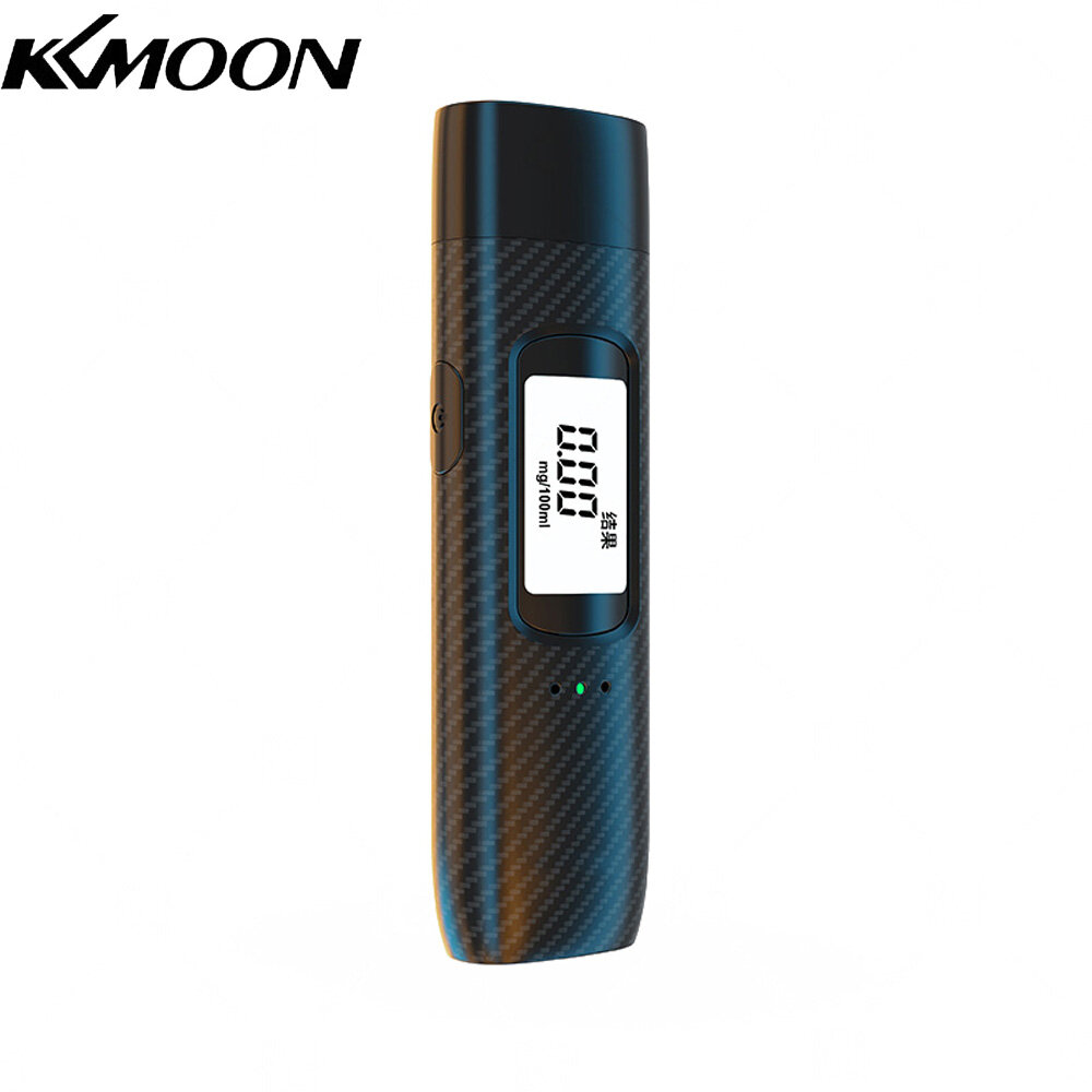 KKmoon Alcohol Tester Portable High Accuracy Breathalyzer Non-Contacting Breath Alcohol Detector USB Rechargeable Support Voice Alarm Function