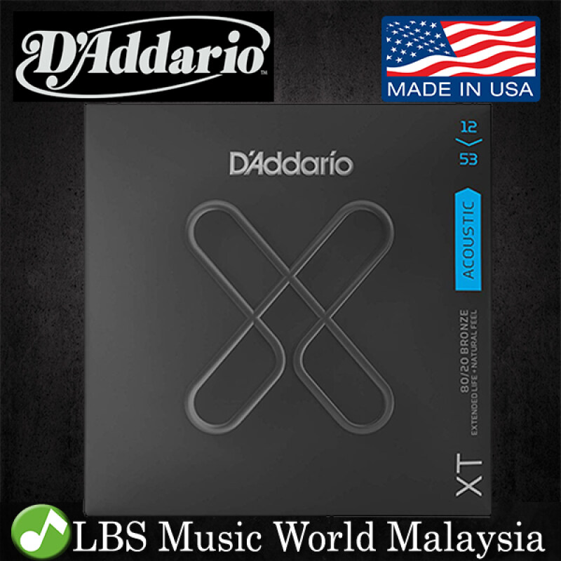 Daddario XTABR1253 XT 80/20 Bronze Acoustic Guitar String Light Daddario D Addario (12-53) Malaysia