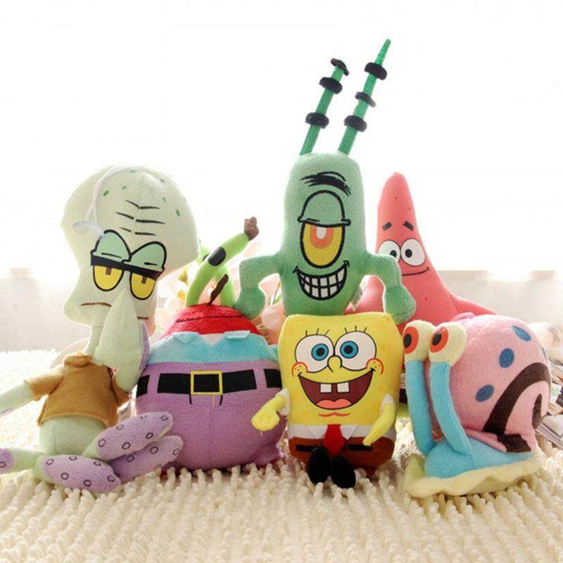 spongebob stuffed animal set