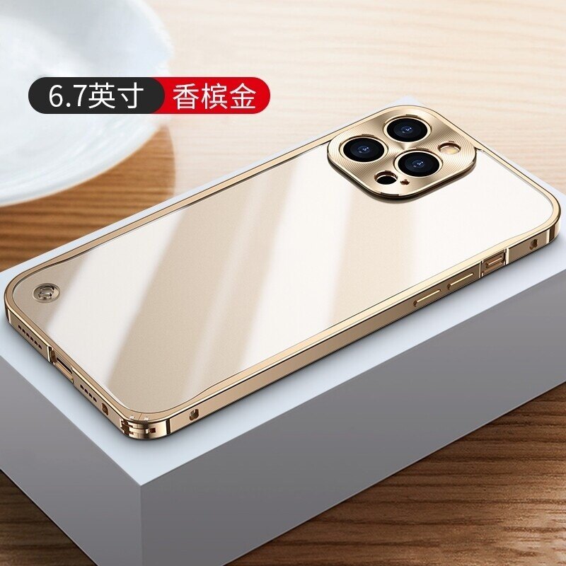 Luxury aluminum alloy frame metal buckle protection case for iphone 15 pro max 14 plus 13 pro 12 mini 11 pro max frosted pc camera lens shockproof cover