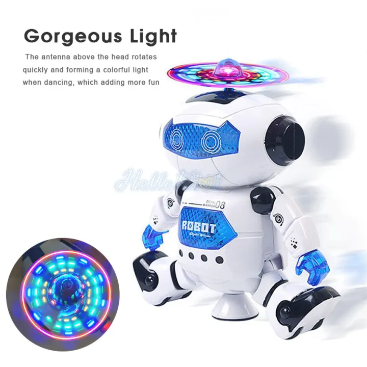 dancing robot toy with music & flashing light