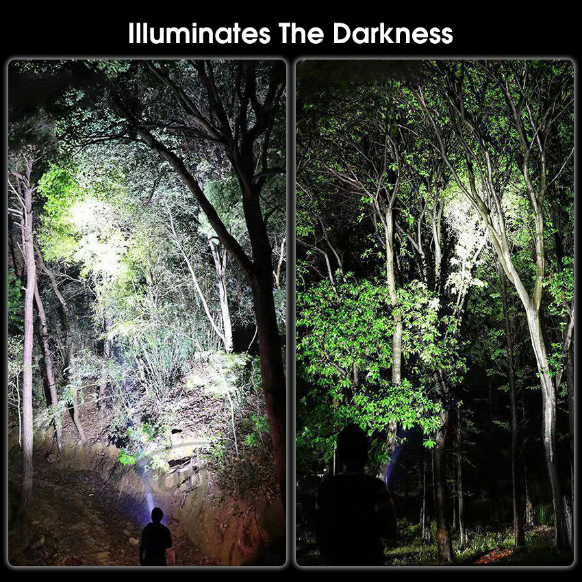 Auoyo Imitate P50 Strong Light Portable Multi-function Flashlight Remote Display Charging Waterproof Outdoor Flashlight Camping Outdoor Lamp Outdoor Waterproof Torchlight