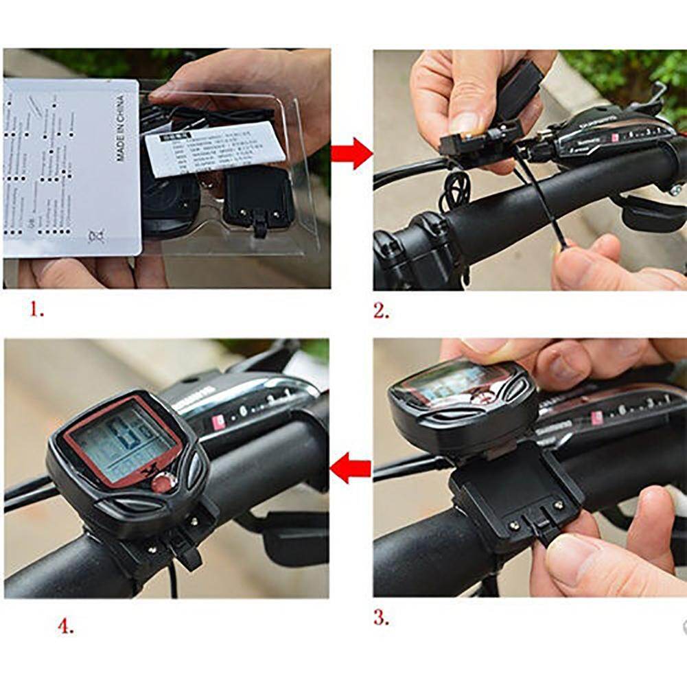 Honrane Bike Cycling Bicycle Computer Odometer Backlight Wired LCD Display Speedometer