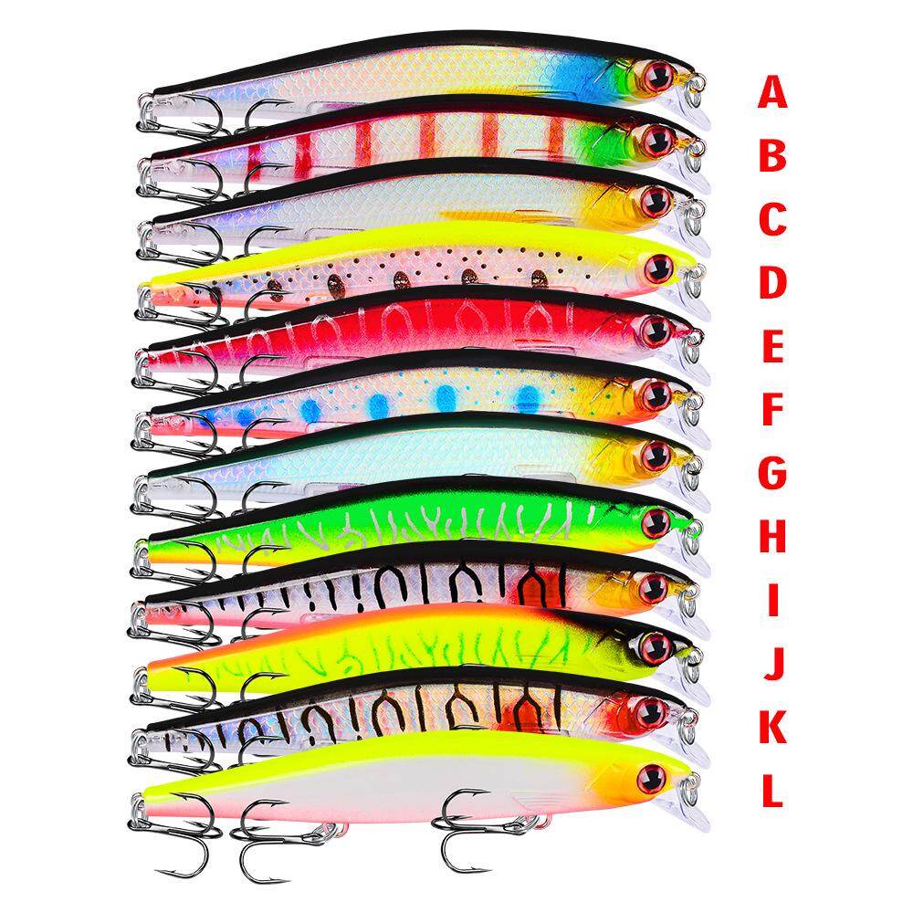PROBEROS 1PC Hard Minnow Fishing Lures 11cm/13g Fishing Tackle 6# Hook Artificial Bait with Top Sunlure 3D Print Lure minnow floating DW1210
