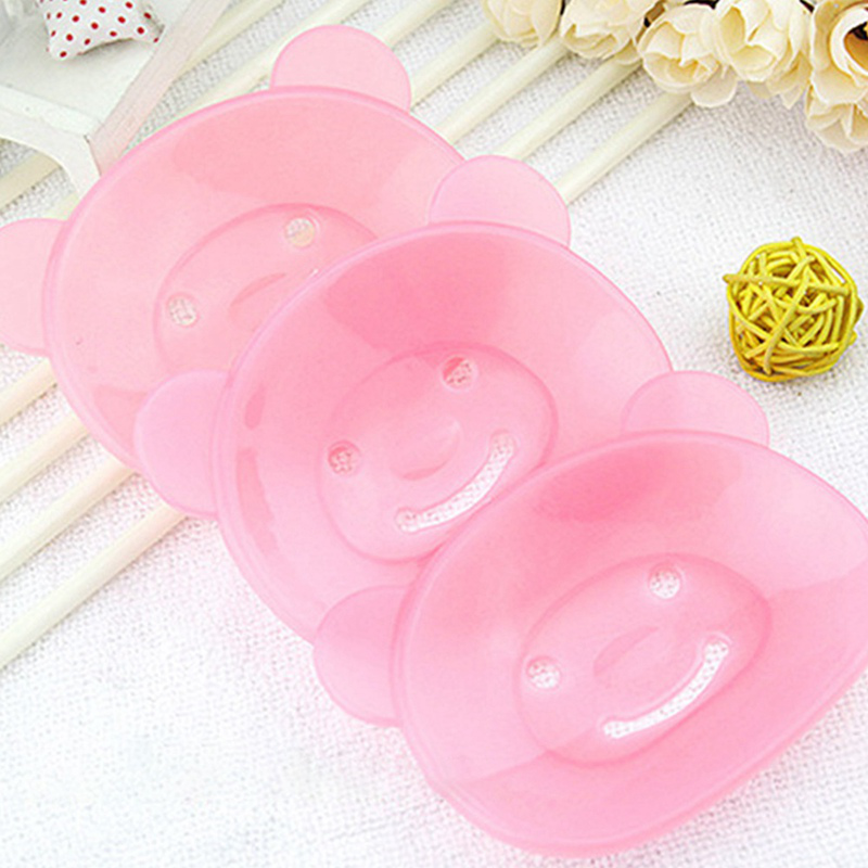Khay Đựng Xà Phòng Hình Gấu Hoạt Hình Màu Ngẫu Nhiên/Khay Đựng Xà Phòng Khô Ráo Tự Động/Phụ Kiện Đựng Đồ Phòng Tắm Thiết Thực Dễ Thương