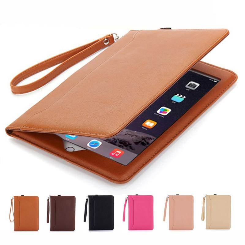 For Apple ipad 9.7 inch 2018 2017 Air 1 2 Case Shockproof Cover Premium PU Leather Business Smart Tablet Case W/ Strip