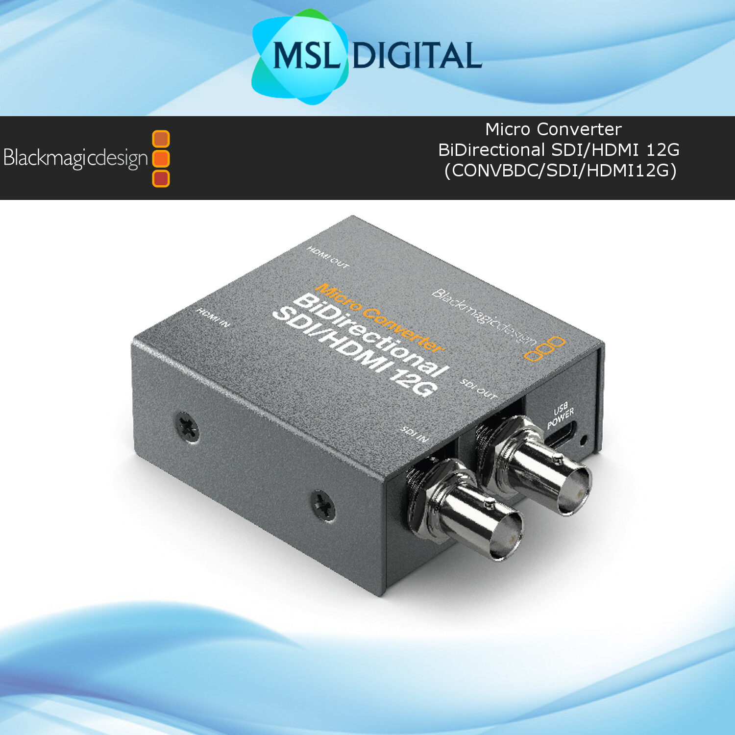 Blackmagic Design Micro Converter BiDirectional SDI to HDMI 12G