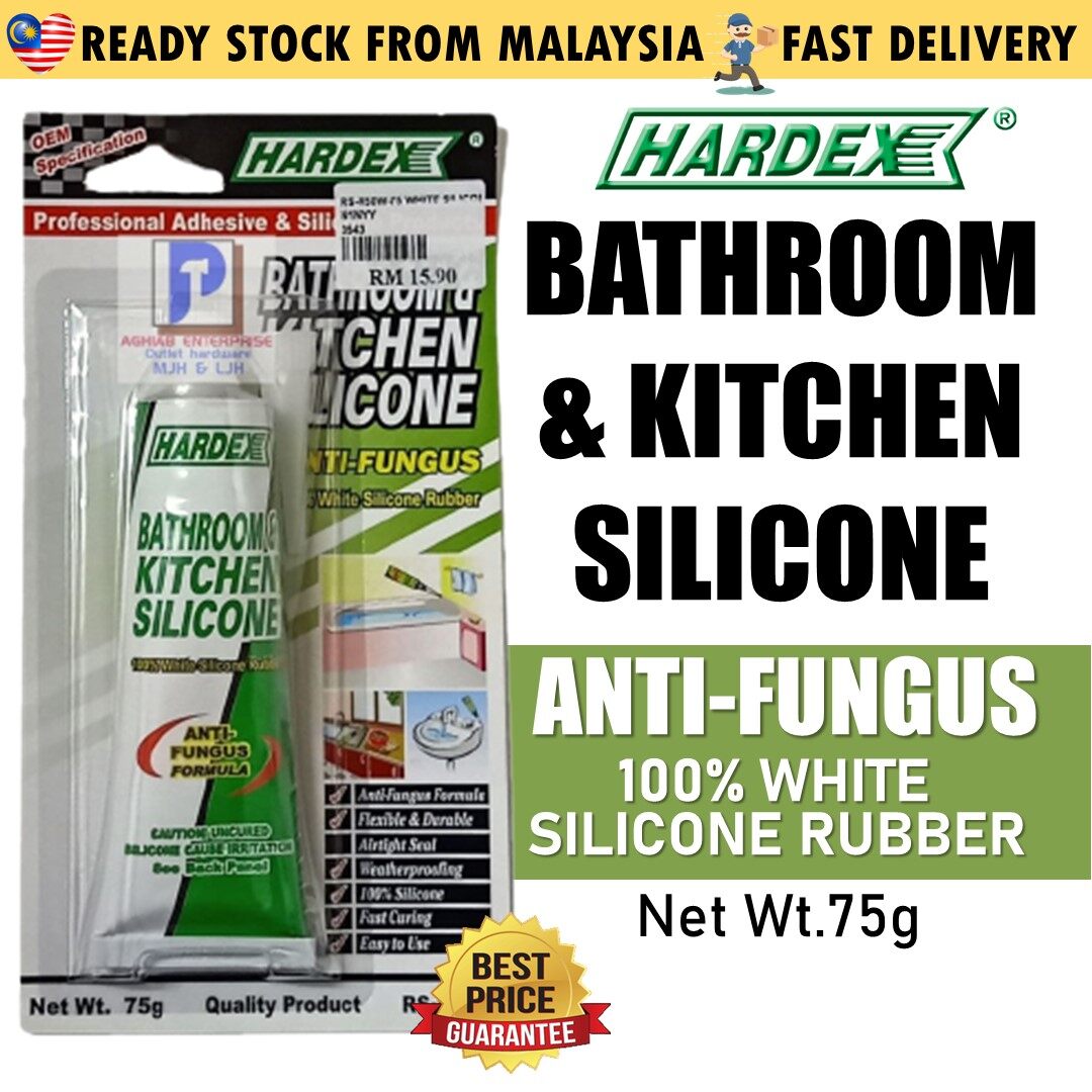 HARDEX RS850 Clear Silicone Sealant 100 Rubber Adhesive Glue White