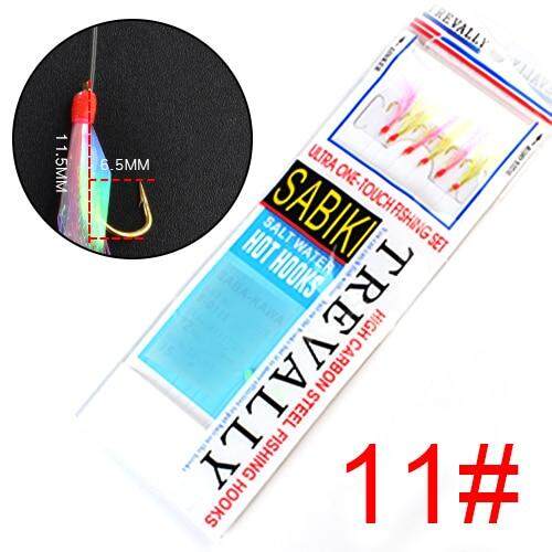 3 แพ็ค Luminous ญี่ปุ่นปลาน้ำเค็มผิว Sabiki Hook Maruseigo 9-24 Sea เรือตกปลา Sabiki เหยื่อล่อตกปลา Hook