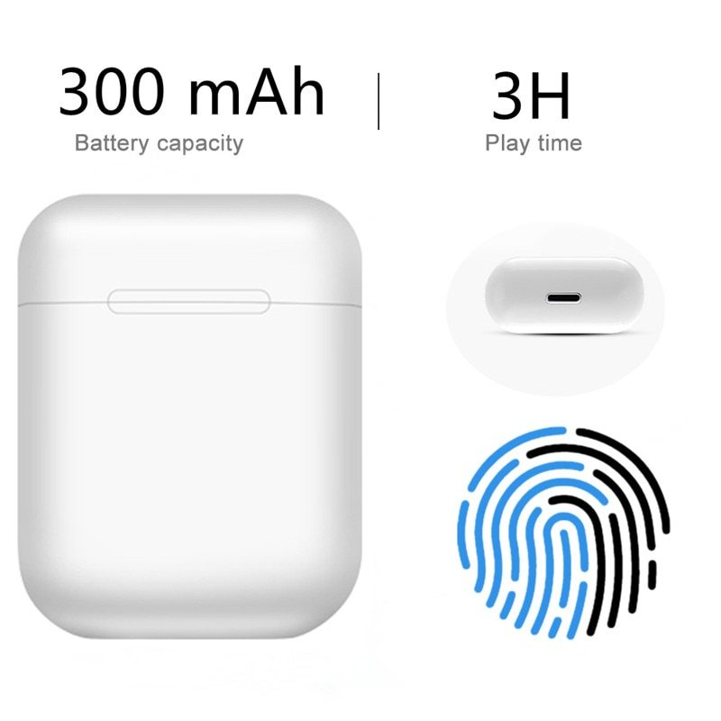 Tai Nghe Không Dây Bluetooth TWS Tai Nghe Macaron 12 InPods Tai Nghe Nhét Tai Cảm Ứng Thông Minh Với Mic Tai Nghe Thể Thao Âm Nhạc I12